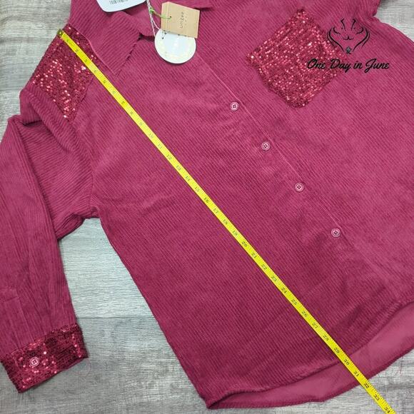 Umgee Sequin Button Front Jacket Size 1XL - Picture 5 of 6